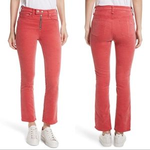 Rag & Bone Dojo High Waist Velvet Ankle Jean 27